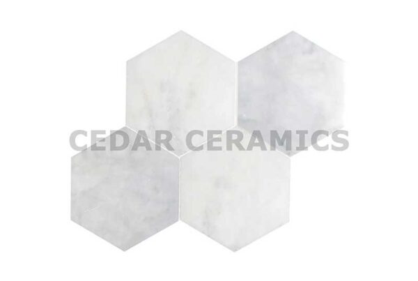 Carrara White Polished Hexagon Tile