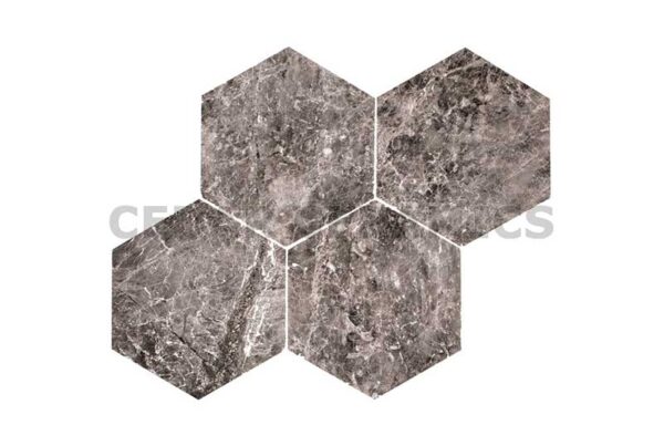 Silver Moon Hexagon Tile